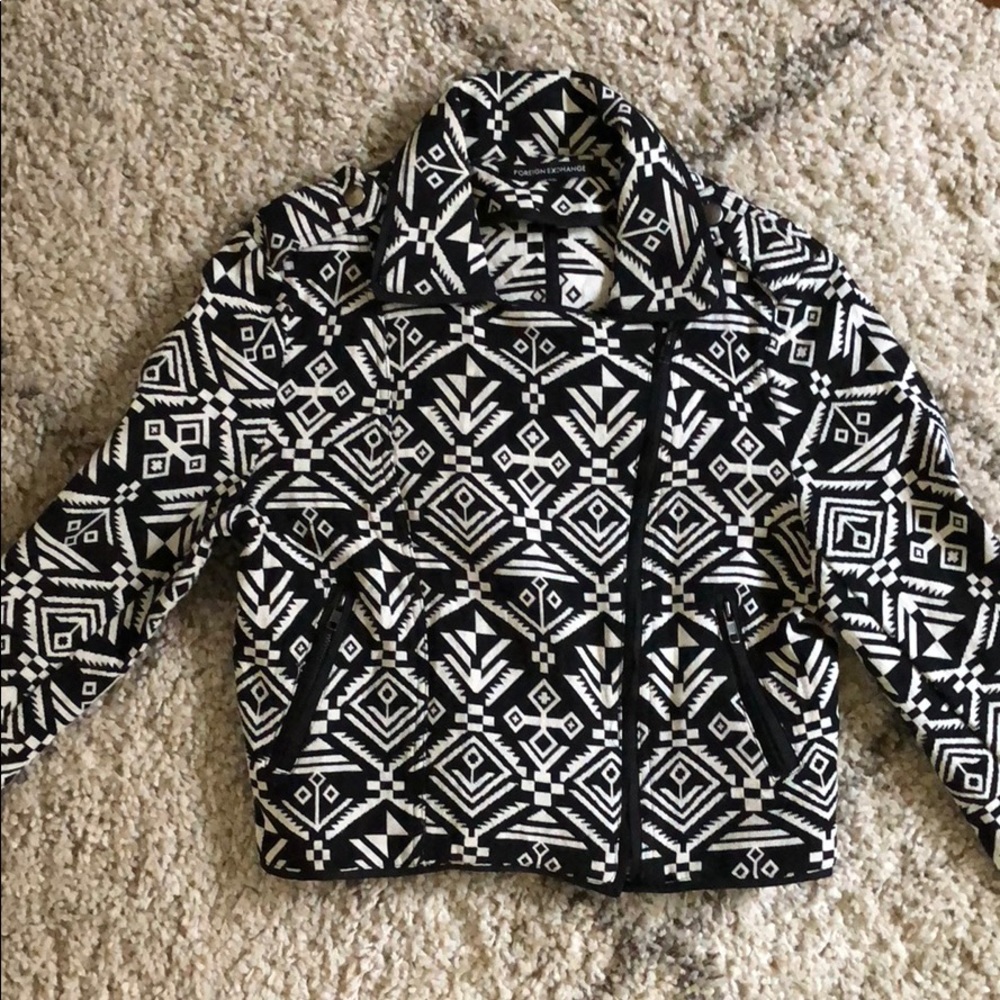 Black and white print jacket